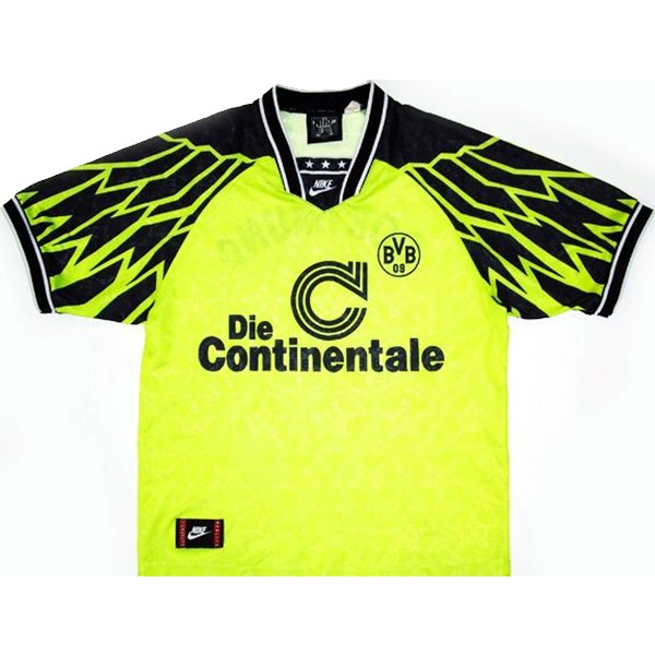 Thailande Maillot Football Borussia Dortmund Domicile Retro 1994 1995 Jaune